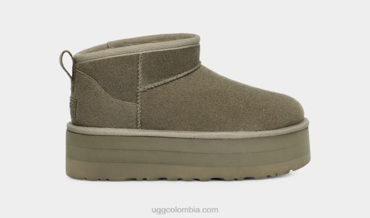 ultra mini plataforma clásica Musgo Verde todos los géneros UGG 4VBT633