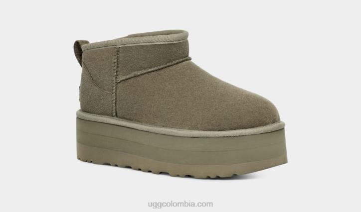 ultra mini plataforma clásica Musgo Verde todos los géneros UGG 4VBT633
