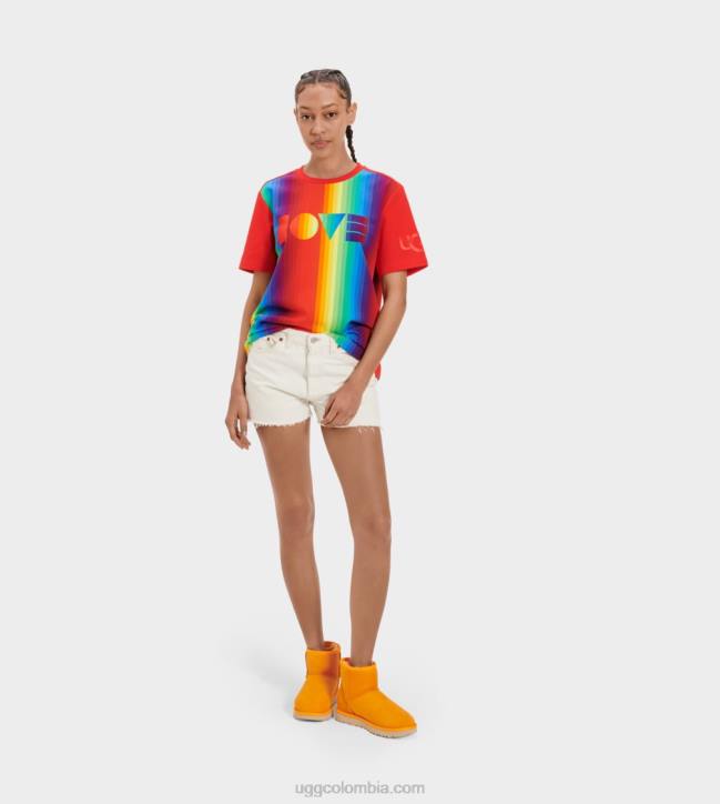 camiseta con el logo del orgullo rayas arcoiris todos los géneros UGG 4VBT1192