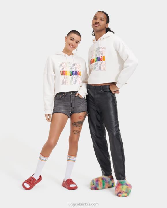 keira sudadera con capucha corta orgullo logotipo del arco iris todos los géneros UGG 4VBT122