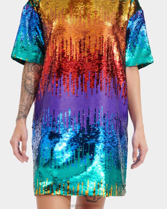 orgullo del vestido de camiseta de lentejuelas de zoey arcoíris todos los géneros UGG 4VBT123