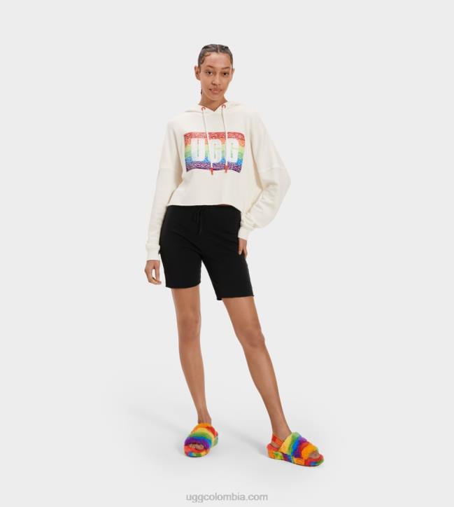 orgullo keira sudadera con capucha corta lentejuelas arcoiris todos los géneros UGG 4VBT125