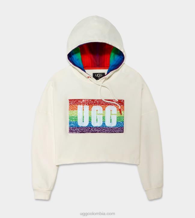 orgullo keira sudadera con capucha corta lentejuelas arcoiris todos los géneros UGG 4VBT125