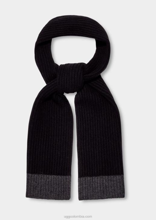 bufanda de punto evander carbón negro/brezo hombres UGG 4VBT1905