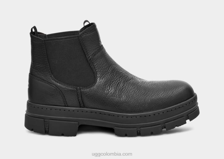vista aérea del chelsea cuero negro hombres UGG 4VBT193