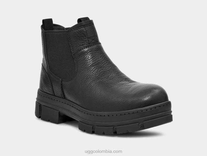vista aérea del chelsea cuero negro hombres UGG 4VBT193