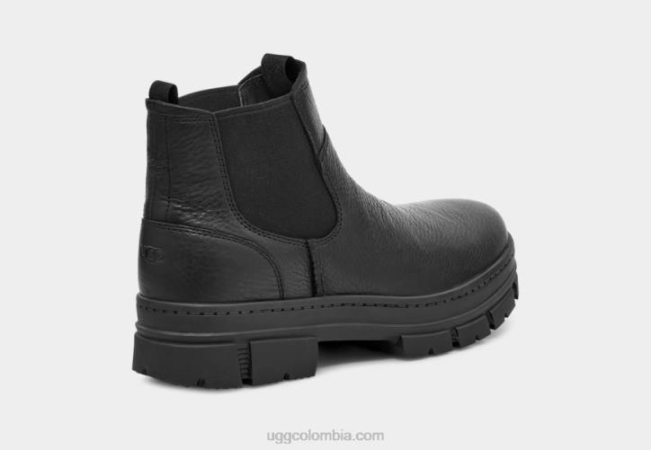vista aérea del chelsea cuero negro hombres UGG 4VBT193