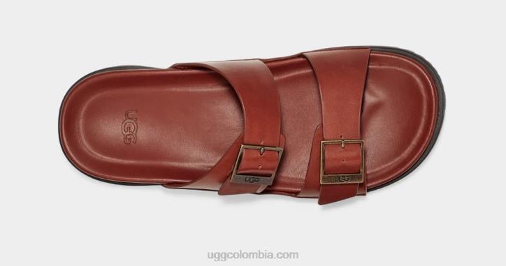 sandalias con hebilla wainscott cuero coñac hombres UGG 4VBT1403