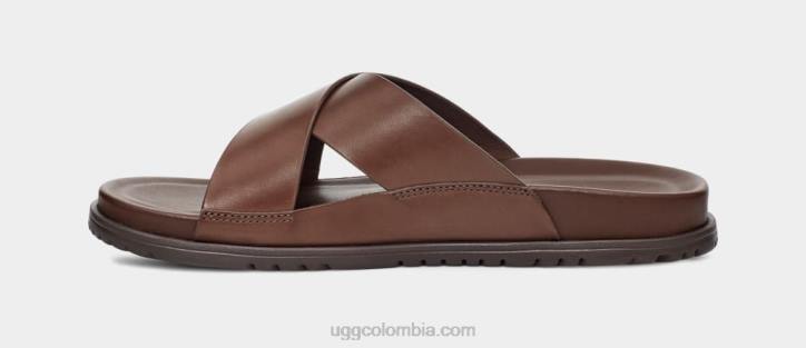 tobogán cuero pardo hombres UGG 4VBT2301