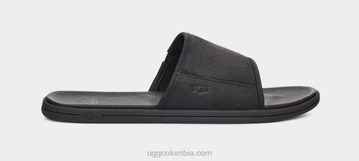 tobogán junto al mar cuero negro hombres UGG 4VBT1545
