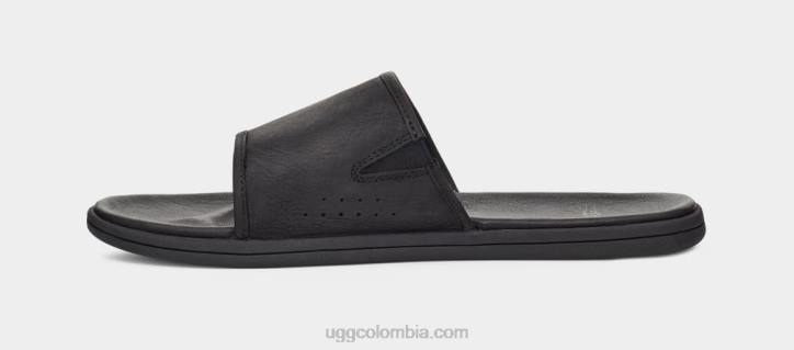 tobogán junto al mar cuero negro hombres UGG 4VBT1545