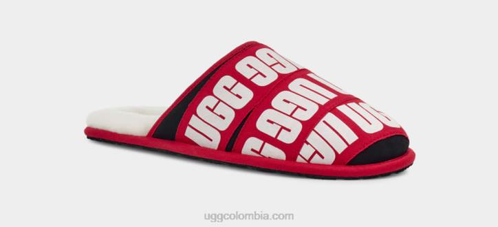 banda gráfica desgastada rojo/negro/blanco hombres UGG 4VBT1597