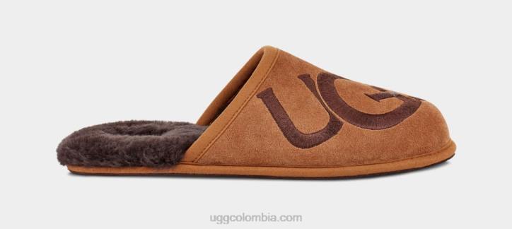 logotipo de desgaste castaña/espresso hombres UGG 4VBT1620