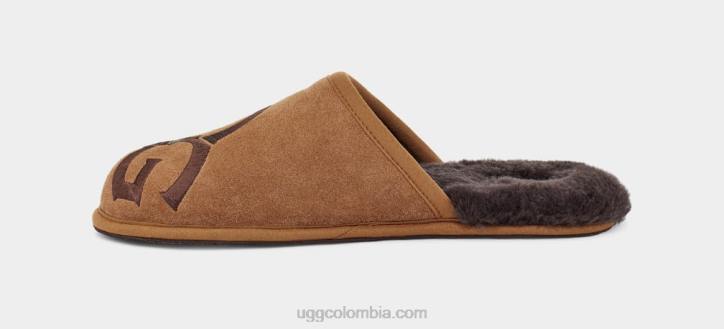 logotipo de desgaste castaña/espresso hombres UGG 4VBT1620