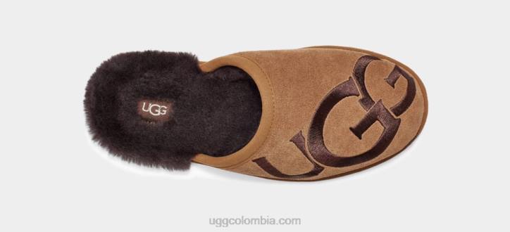 logotipo de desgaste castaña/espresso hombres UGG 4VBT1620