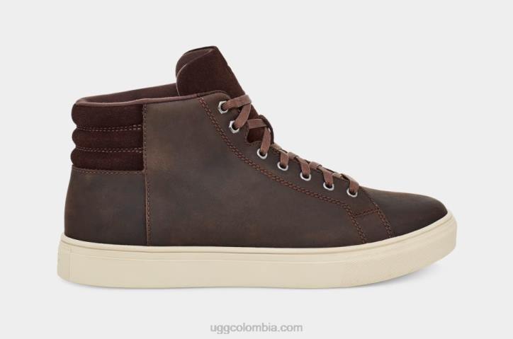 tiempo alto de baysider cuero pardo hombres UGG 4VBT2298
