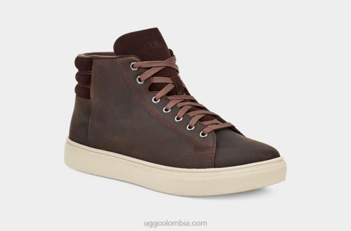 tiempo alto de baysider cuero pardo hombres UGG 4VBT2298