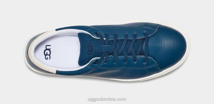 tiempo bajo baysider cuero azul concordia hombres UGG 4VBT1562