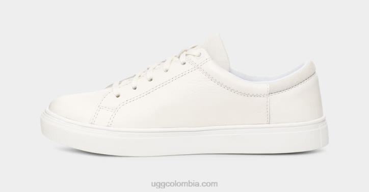tiempo bajo baysider cuero blanco hombres UGG 4VBT198