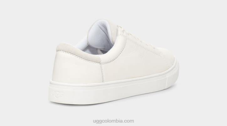 tiempo bajo baysider cuero blanco hombres UGG 4VBT198