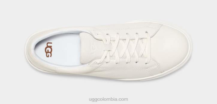 tiempo bajo baysider cuero blanco hombres UGG 4VBT198