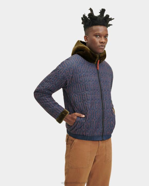 chamarra Kairo de piel sintética aceituna quemada hombres UGG 4VBT1903