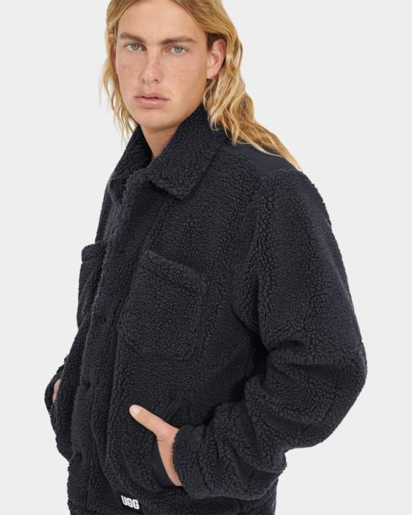 chamarra de camionero de sherpa janson ceniza oscura hombres UGG 4VBT1887