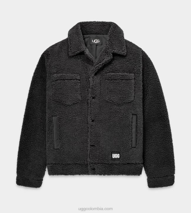 chamarra de camionero de sherpa janson ceniza oscura hombres UGG 4VBT1887