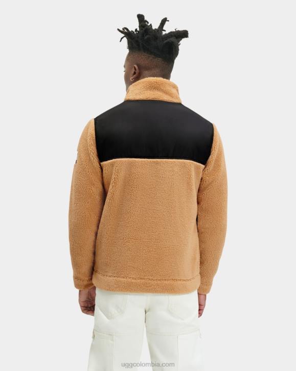 chamarra sherpa bloqueada de seth miso/alquitrán hombres UGG 4VBT1863