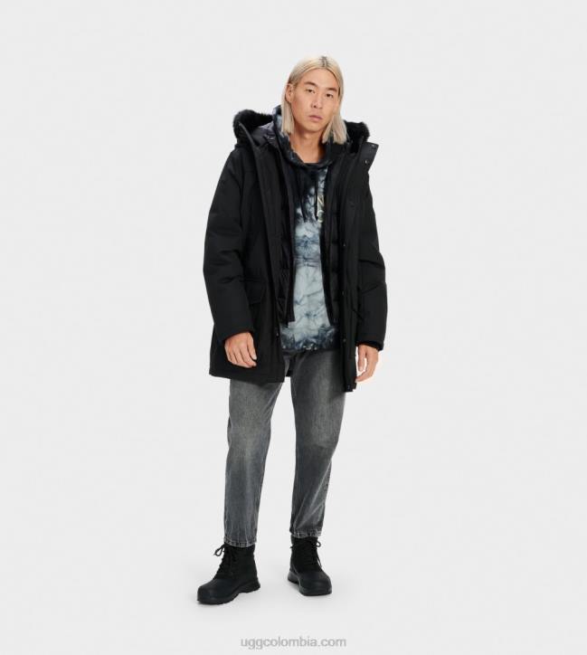 parka butte negro hombres UGG 4VBT1908