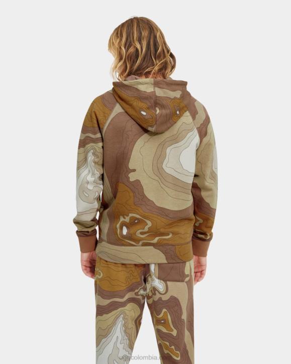 terrance sudadera con capucha topo desierto hombres UGG 4VBT276