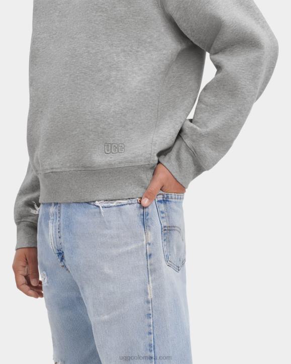 top de cuello redondo brezo gris hombres UGG 4VBT279