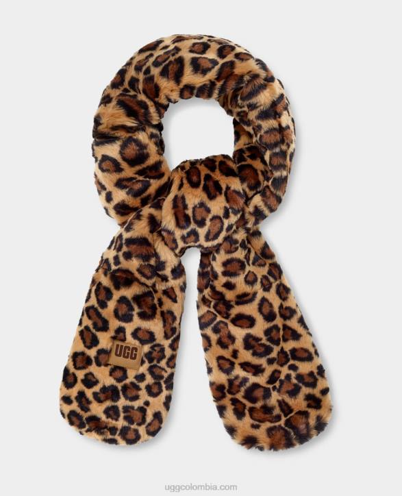 bufanda oblonga de pelo sintético manchas naturales mujer UGG 4VBT140