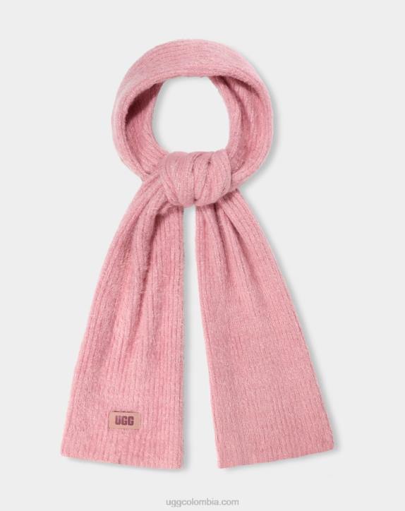 bufanda tejida afelpada arcilla rosa multi mujer UGG 4VBT1276