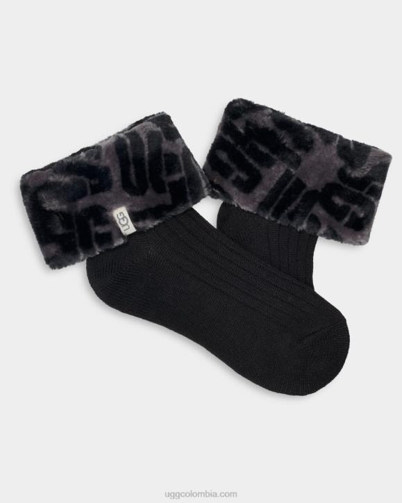 calcetín lita ii monograma negro mujer UGG 4VBT410