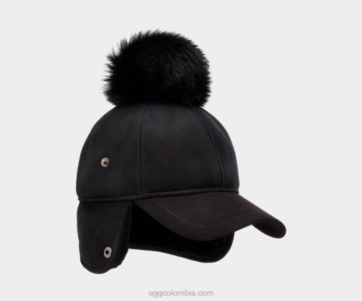 gorra de cazador de piel de oveja negro mujer UGG 4VBT1047