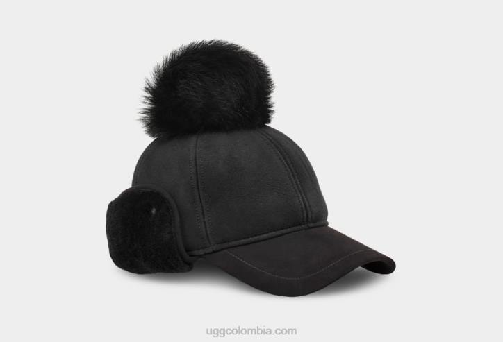 gorra de cazador de piel de oveja negro mujer UGG 4VBT1047