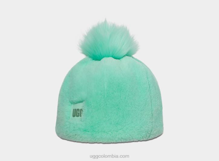 gorro de piel sintética con pompón esmeralda pálida mujer UGG 4VBT1216