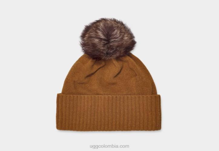 gorro tejido acanalado pryce camello scuro mujer UGG 4VBT148