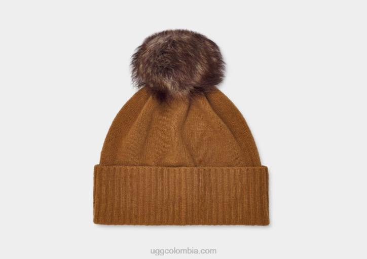 gorro tejido acanalado pryce camello scuro mujer UGG 4VBT148