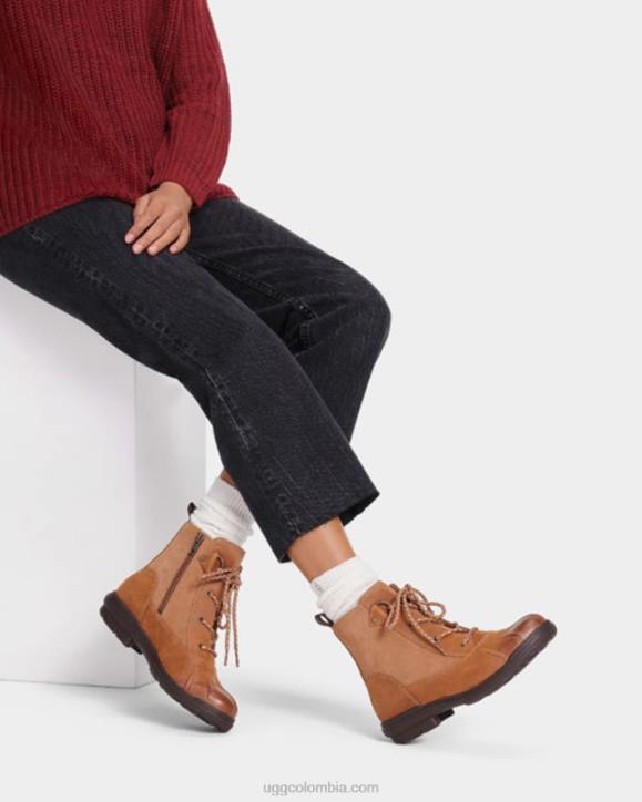 pato habsburgo cuero castaño mujer UGG 4VBT584