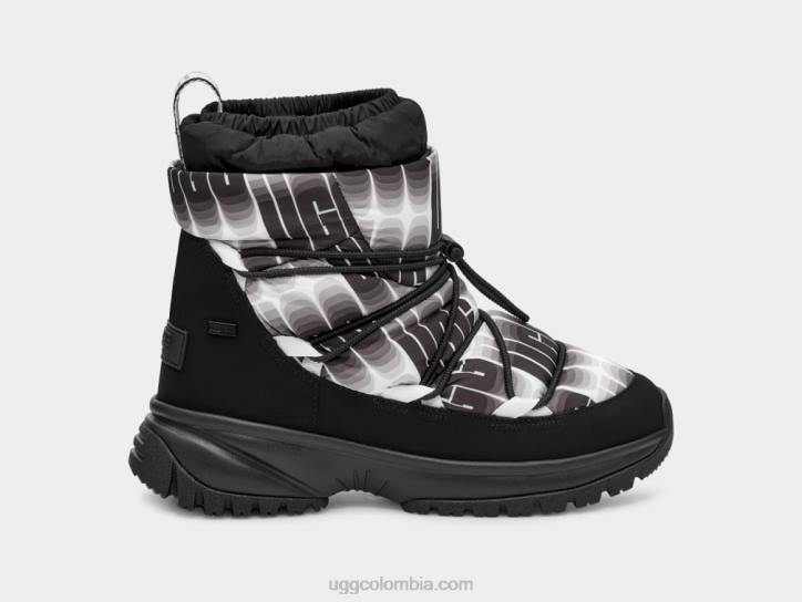 yose puffer longitud de onda media blanco negro mujer UGG 4VBT17