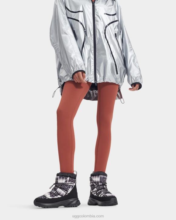 yose puffer longitud de onda media blanco negro mujer UGG 4VBT17