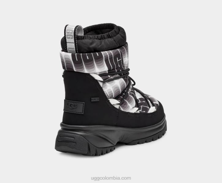 yose puffer longitud de onda media blanco negro mujer UGG 4VBT17