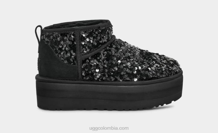 Lentejuela ultra mini gruesa negro mujer UGG 4VBT782