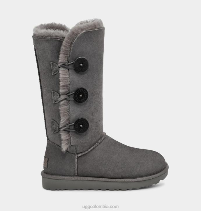 bota bailey button triplet ii gris mujer UGG 4VBT366