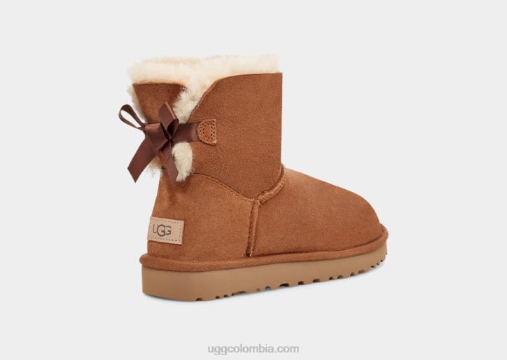 bota mini bailey bow ii castaña mujer UGG 4VBT359