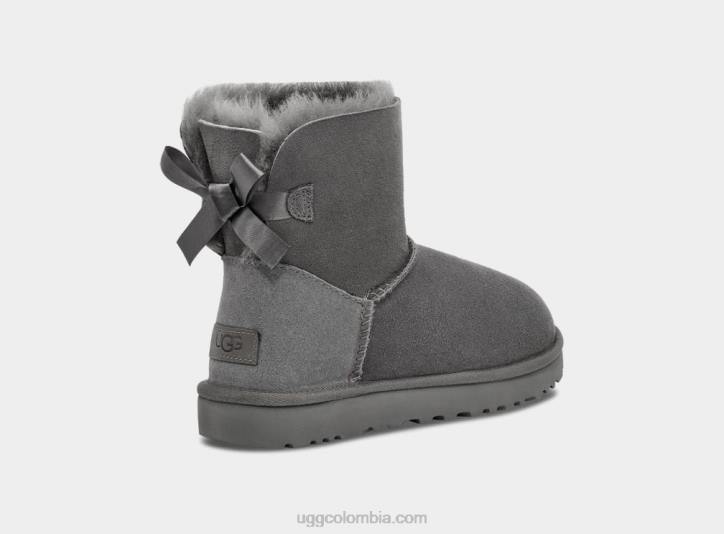 bota mini bailey bow ii gris mujer UGG 4VBT361