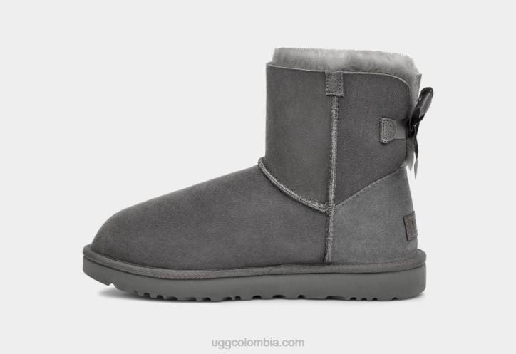 bota mini bailey bow ii gris mujer UGG 4VBT361