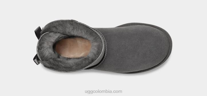 bota mini bailey bow ii gris mujer UGG 4VBT361